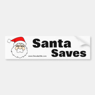 Autocollant De Voiture Père Noël sauve le pare-chocs
