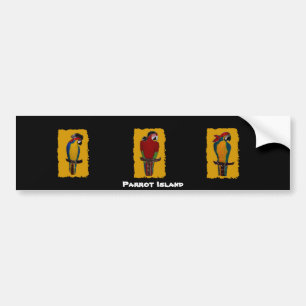 Autocollant De Voiture Perroquet Pirate
