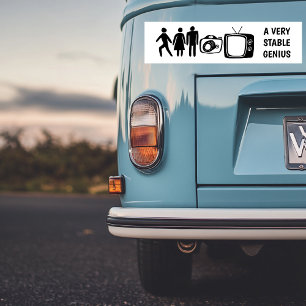 Autocollant De Voiture Person Woman Man Camera TV STABLE GENIUS