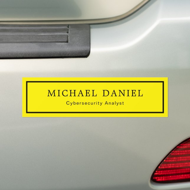 Autocollant De Voiture Personalized Name and Job Title Custom (En voiture)