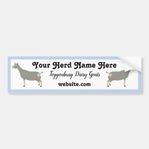 Autocollant De Voiture Personalized Toggenburg Dairy Goat