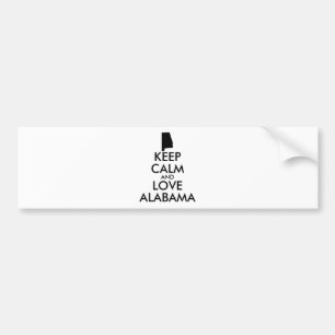 Autocollant De Voiture Personnalisable KEEP CALM et LOVE ALABAMA