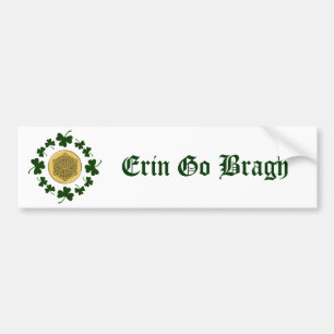 Autocollant De Voiture PERSONNALISABLE ! Shamrocks - Celtic irlandais
