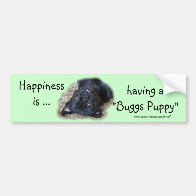 Autocollant De Voiture "Personnaliser de Bumpersticker- de chiot de Buggs (Devant)