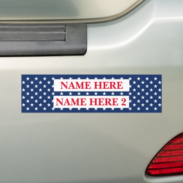 Autocollant De Voiture Personnaliser le nom de l'élection  (En voiture)