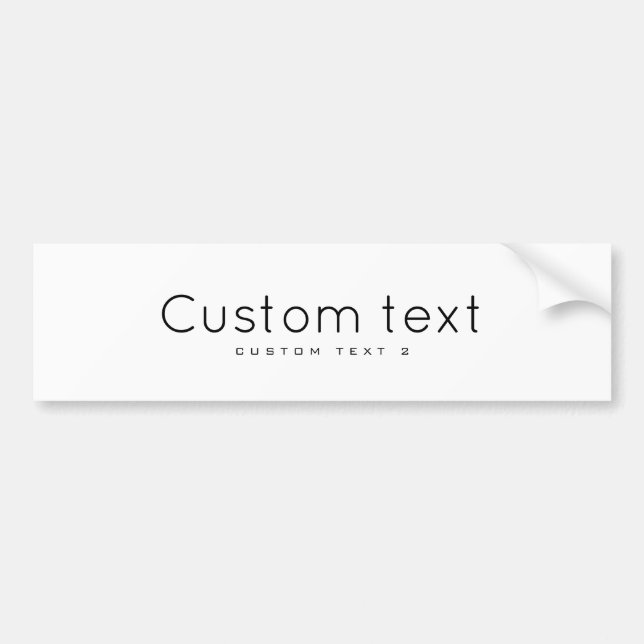 Autocollant De Voiture Personnalisez 3 po x 11 po (Devant)