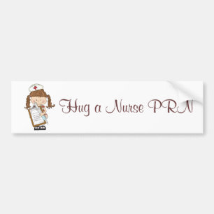 Autocollant De Voiture Personnalisez les cadeaux d'infirmière de brune !