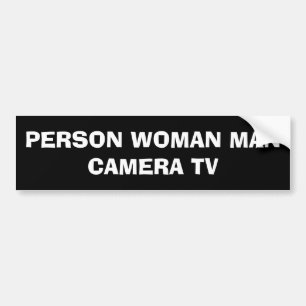 Autocollant De Voiture Personne Femme Homme Camera TV Drôle Trump