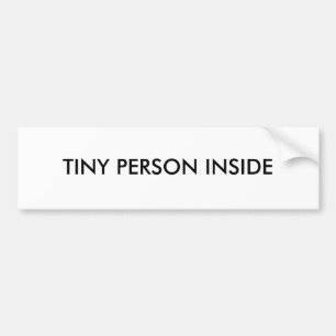 AUTOCOLLANT DE VOITURE PERSONNE MINUSCULE À L'INTÉRIEUR