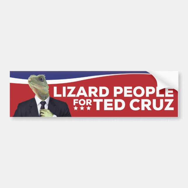 Autocollant De Voiture Personnes de lézard pour Ted Cruz (Devant)