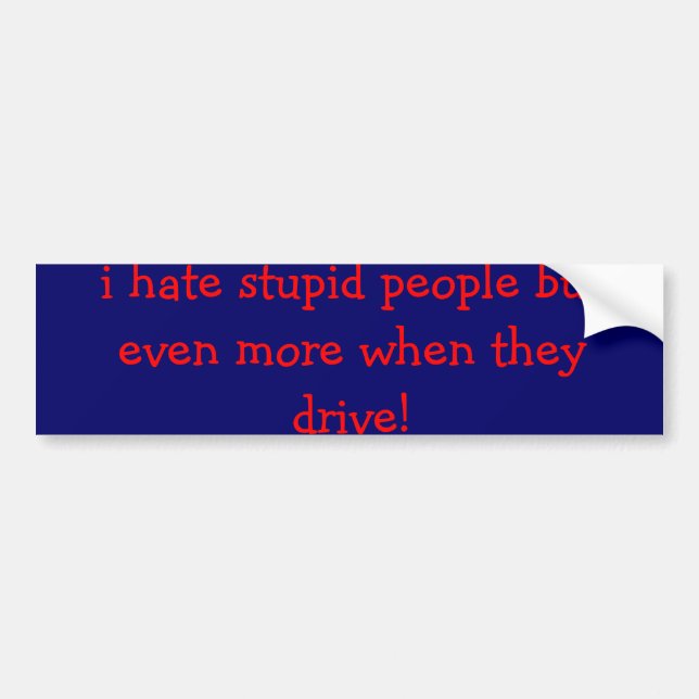 Autocollant De Voiture personnes stupides (Devant)