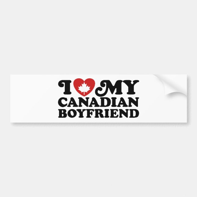 Autocollant De Voiture Petit ami canadien (Devant)