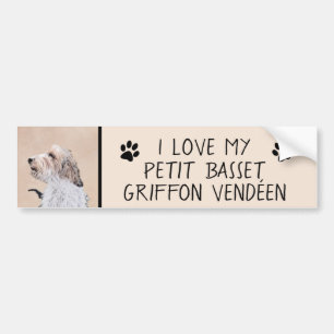 Autocollant De Voiture Petit Basset Griffon Vendéen Peinture - Chien Art