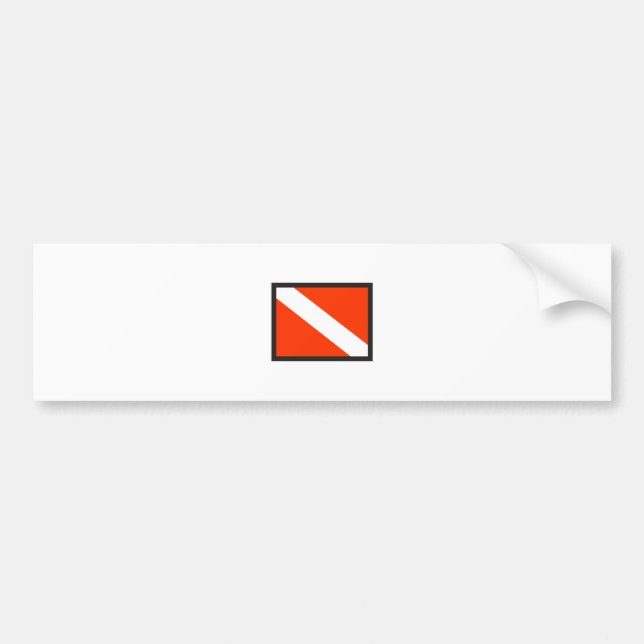 AUTOCOLLANT DE VOITURE PETIT DRAPEAU DE PLONGÉE (Devant)