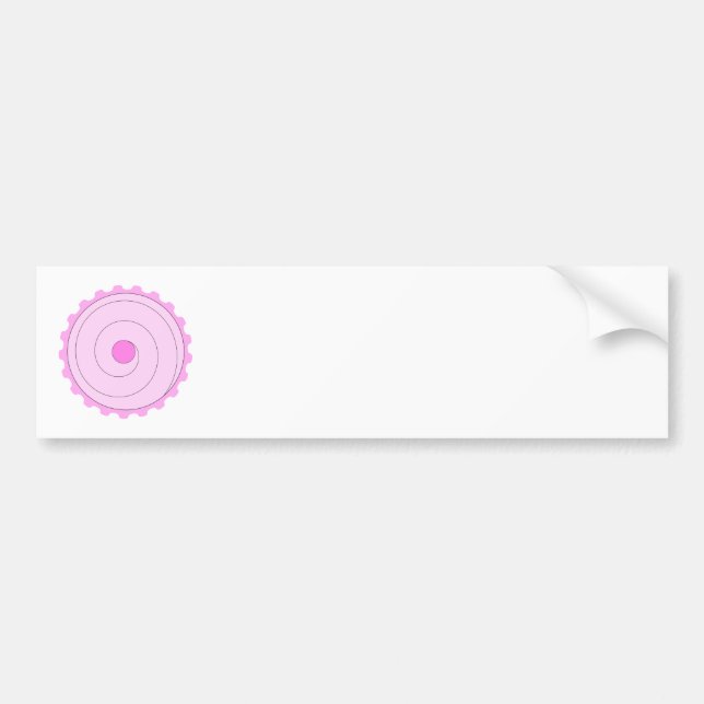 Autocollant De Voiture Petit gâteau rose (Devant)