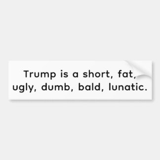 Autocollant De Voiture Petit gros laid Trump chauve Hankamer Artjunkhaus
