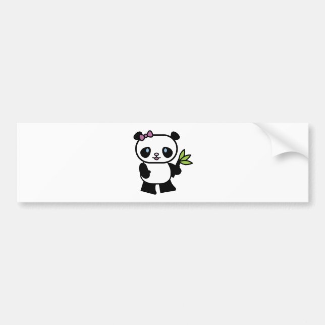 Autocollant De Voiture petit ours de panda mignon (Devant)