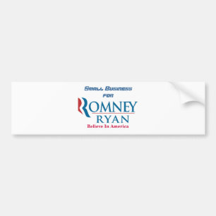 Autocollant De Voiture Petite entreprise pour Romney Ryan