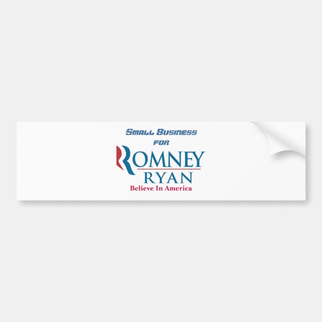 Autocollant De Voiture Petite entreprise pour Romney Ryan (Devant)