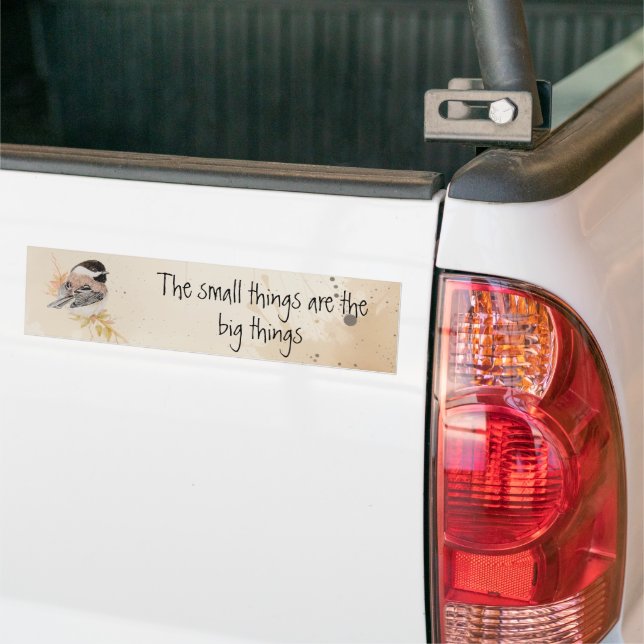 Autocollant De Voiture Petites choses Citation Inspirante Mésange Oiseau (Sur camion)