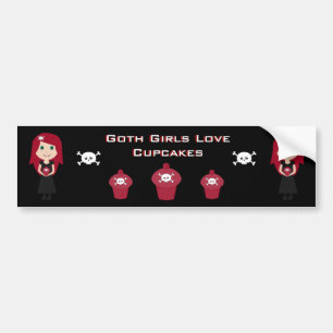 Autocollant De Voiture Petits gâteaux mignons d'amour de filles de Goth