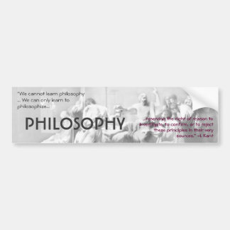 Autocollant De Voiture Philosophie