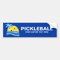 Pickleball Tropical Palm Tree Sun Votre texte pers