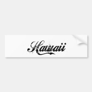 Autocollant De Voiture pierre de l'île hawaii lavée vintage