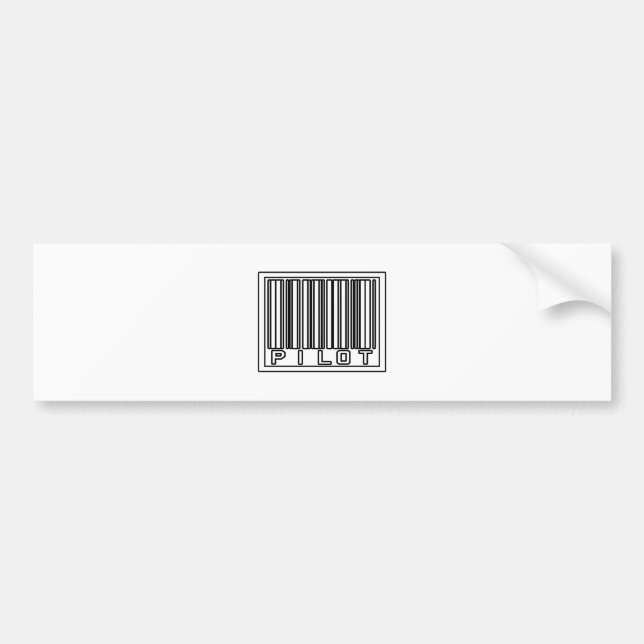 Autocollant De Voiture Pilote de codes-barres (Devant)