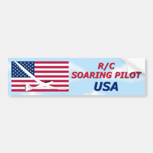 AUTOCOLLANT DE VOITURE PILOTE MONTANT DE R/C - ETATS-UNIS AMÉRIQUE