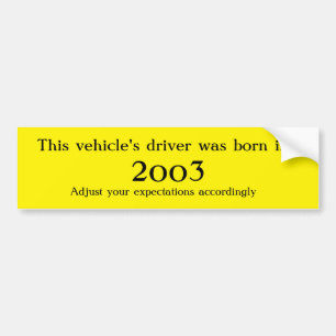 Autocollant De Voiture Pilote né dans _____ Corrigez vos attentes