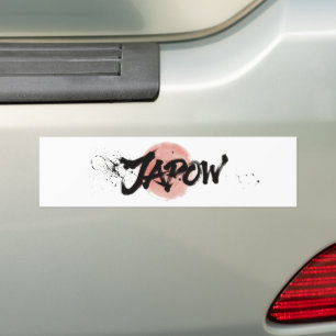 Autocollant De Voiture Pinceau d'art neige - Logo Japow Simple