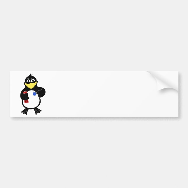Autocollant De Voiture Pingouin de dessin (Devant)