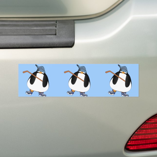 Autocollant De Voiture Pingouin de hockey (En voiture)