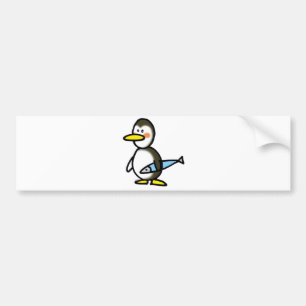Autocollant De Voiture pingouin et poissons