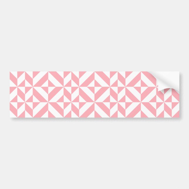 Autocollant De Voiture Pink Melon Geometric Deco Cube Pattern (Devant)