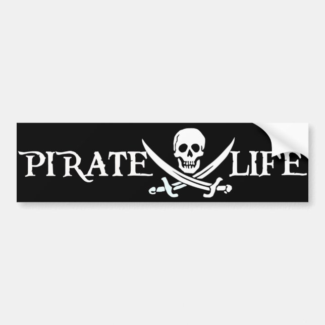 Autocollant De Voiture Pirates des Caraïbe de la vie de pirate (Devant)