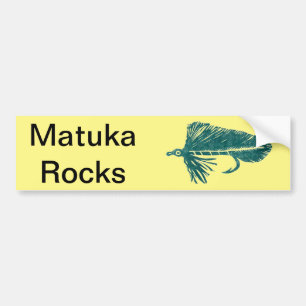 Autocollant De Voiture Piste Matuka verte, pêche à la mouche, art de liag