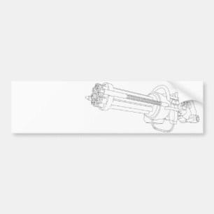 Autocollant De Voiture Pistolet à rotation Steampunk