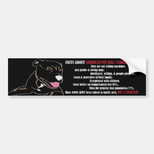Autocollant De Voiture Pitbull FactsBlk