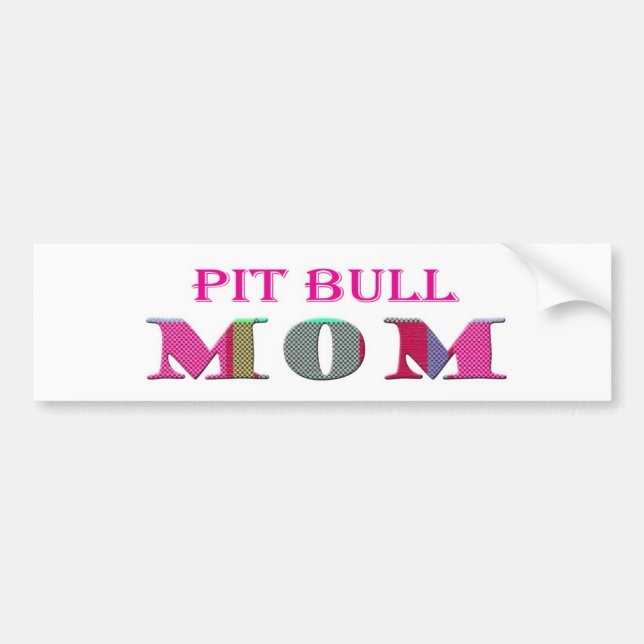 Autocollant De Voiture PitBullMom (Devant)