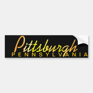 Autocollant De Voiture Pittsburgh Pennsylvanie Sticke de butoir jaune