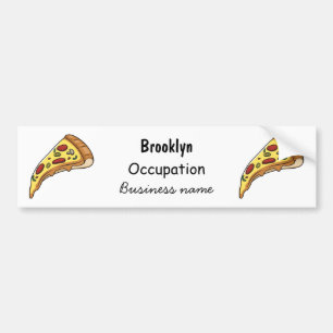 Autocollant De Voiture Pizza cartoon illustration