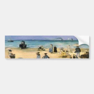 Autocollant De Voiture Plage de Boulogne par Edouard Manet, Art ancien