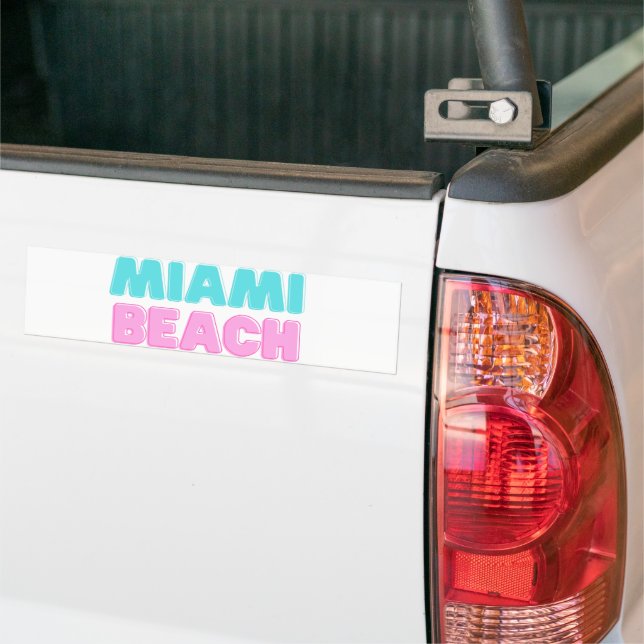 Autocollant De Voiture Plage de Miami (Sur camion)