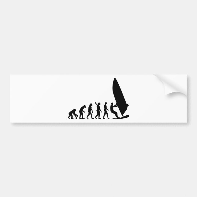 Autocollant De Voiture Planche à voile d'évolution (Devant)