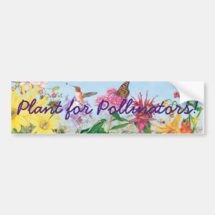 Autocollant De Voiture Plante pour des pollinisateurs !