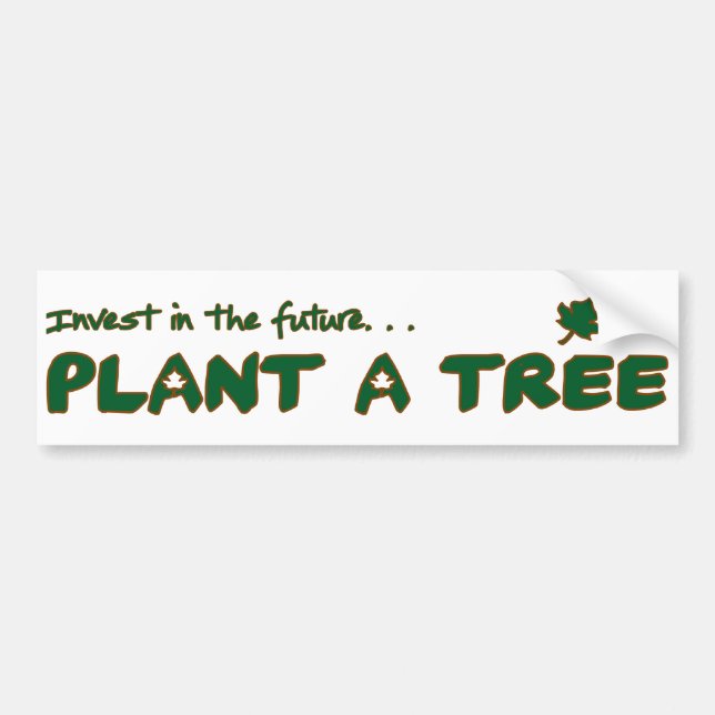 Autocollant De Voiture Plante un arbre ! (Devant)