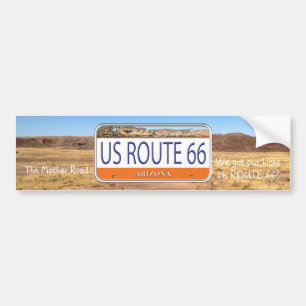 Autocollant De Voiture Plat de vanité de l'ARIZONA de l'ITINÉRAIRE 66 d