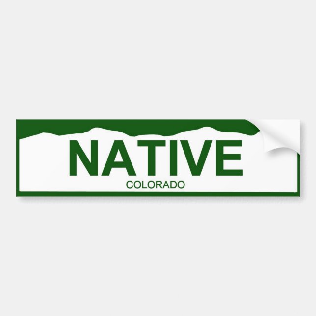 Autocollant De Voiture plat du Colorado nouveau - INDIGÈNE (Devant)
